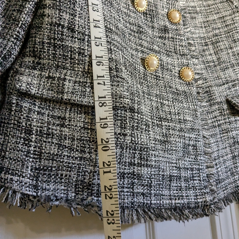 Maeve Double-Breasted Tweed Jacket Anthropologie (10) - Picture 12 of 16